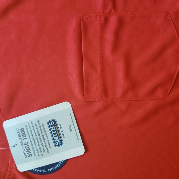 Smith's Workwear Men's Red performance pocket tee size 2XL - Picture 6 of 9